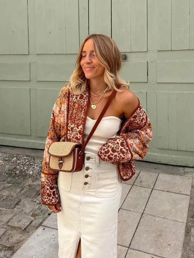 LEA | Geruite Damesjas in Retro Stijl