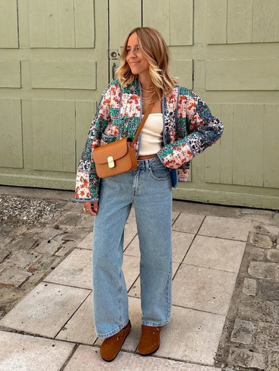 LEA | Geruite Damesjas in Retro Stijl