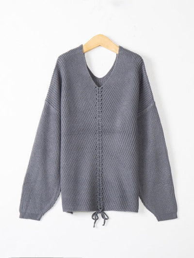 FIONA | Gebreide Lace-Up Sweater