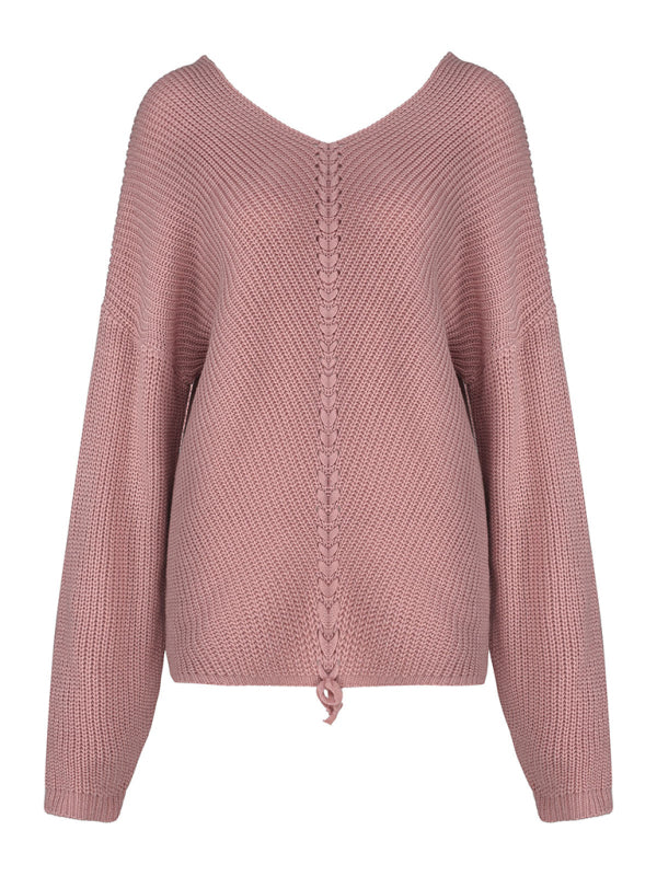 FIONA | Gebreide Lace-Up Sweater