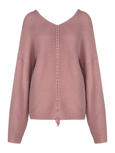 FIONA | Gebreide Lace-Up Sweater