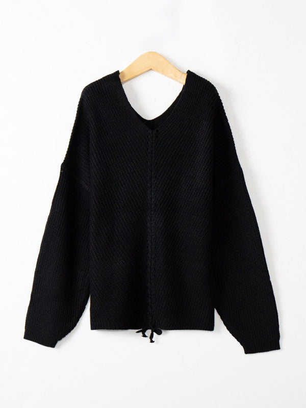 FIONA | Gebreide Lace-Up Sweater