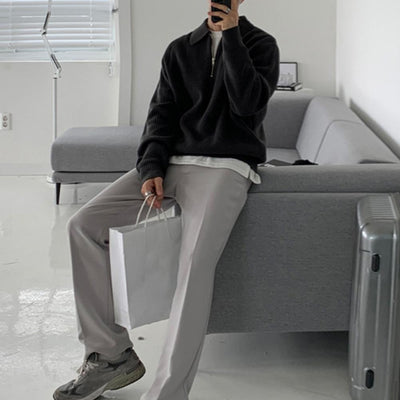 JOHN | Casual Half Zip Sweater