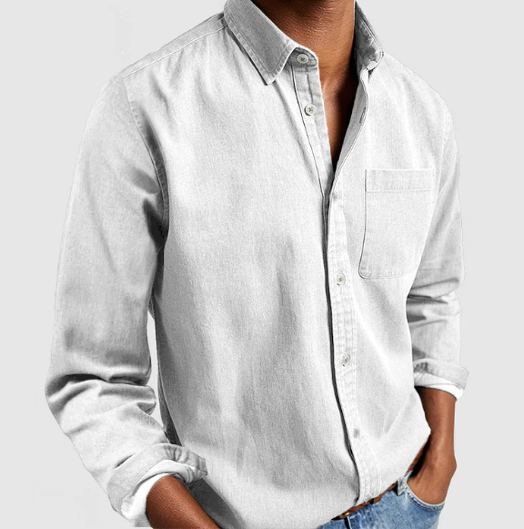 GILLES | Heren Casual Denim Shirt