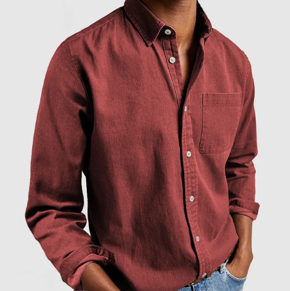 GILLES | Heren Casual Denim Shirt