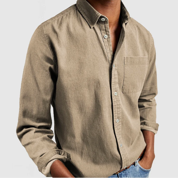GILLES | Heren Casual Denim Shirt