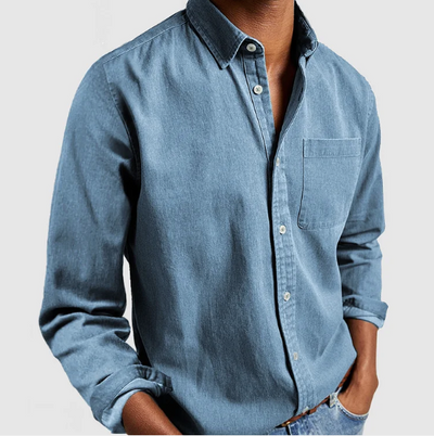 GILLES | Heren Casual Denim Shirt