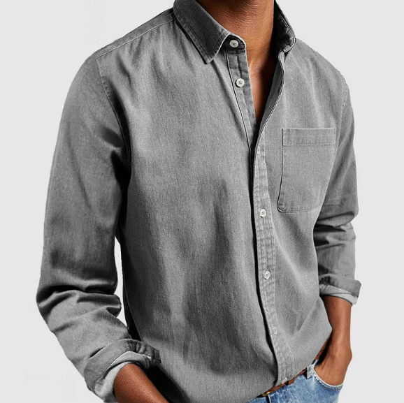 GILLES | Heren Casual Denim Shirt