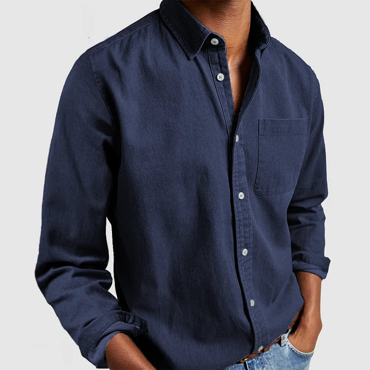 GILLES | Heren Casual Denim Shirt