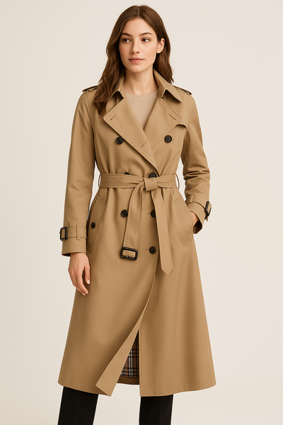 MARIT | Dames Trenchcoat met Dubbele Knopen